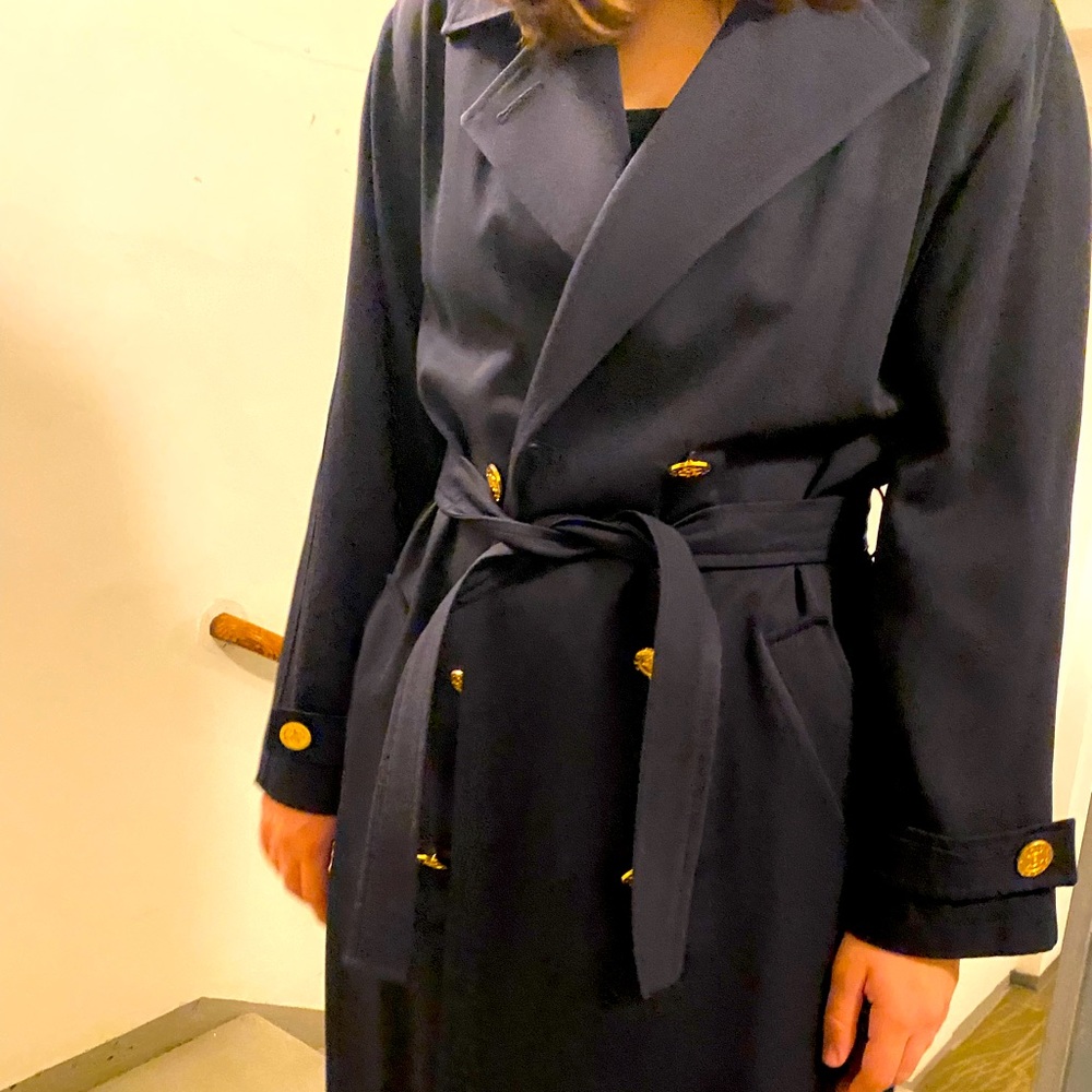 Celine trench coat, dark blue
